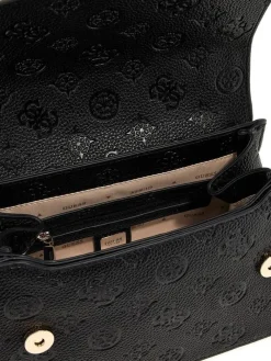 Online Guess laukku Blo Cresidia II Cnvrtbl Xbody Flap Blo Black logo