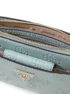 Guess laukku HWPD98 88720 Lso Cresidia II Mini Xbody Top Zip Lso Light Sage Logo