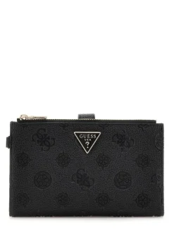 Outlet Guess lompakko Blo Cresidia II Slg Dbl Zip Orgnzr Blo Black logo