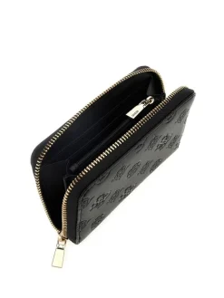 Online Guess lompakko Blo Phoebe Slg Medium Zip Around Blo Black logo