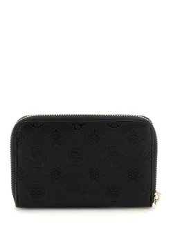 Online Guess lompakko Blo Phoebe Slg Medium Zip Around Blo Black logo