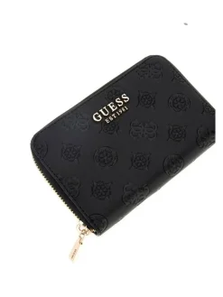 Online Guess lompakko Blo Phoebe Slg Medium Zip Around Blo Black logo