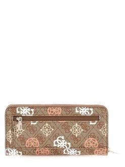 Clearance Guess lompakko Lou Eliette Logo Slg Lrg Zip Arnd Lou Latte Logo Multi