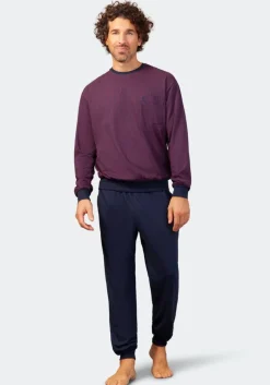Online Hajo pyjama 50058 314 Weinrot