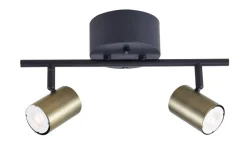 Clearance Heat kattospotti Gold Tube 2-osainen tanko kulta-musta