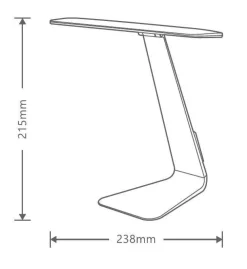 LED-pöytävalaisin Slim 21,5 cm USB-lataus*Heat New
