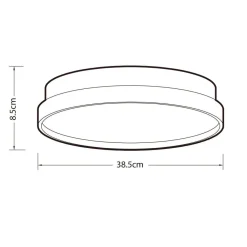 plafondi Discus Easy Mount 38 cm musta*Heat Clearance