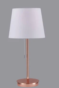 pöytävalaisin Rose 50 cm ruusukulta-valkoinen*Heat Hot