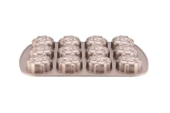 New Heirol Leivonta minikakkuvuoka 12 kuppia 33×23,5 cm ruusukulta