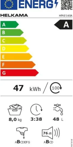 Online Helkama pesukone HPKE148A 8 kg valkoinen