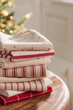 Hot IB Laursen keittiöpyyhe Silja 50x70 cm punainen ruutukuvio