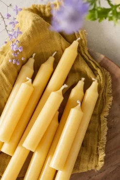 kruunukynttilä 29 cm rustiikki keltainen*IB Laursen Hot