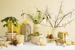 kruunukynttilä 29 cm rustiikki keltainen*IB Laursen Hot