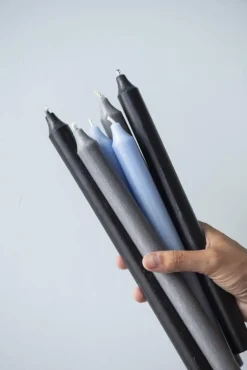 kruunukynttilä 29 cm rustiikki harmaa*IB Laursen