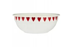 kulho sydämillä 20 cm emaloitu*IB Laursen Hot