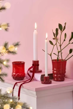 Outlet IB Laursen kynttilänjalka 6x6,5 cm punainen lasia