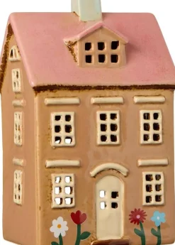 Outlet IB Laursen talolyhty Nyhavn kukat ja vaaleanpunainen katto