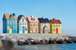 IB Laursen talolyhty Nyhavn keltainen ovi