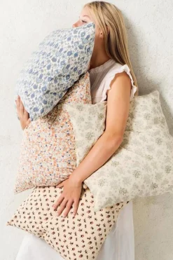 tyynynpäällinen Anette kukat oranssi/sininen*IB Laursen Hot