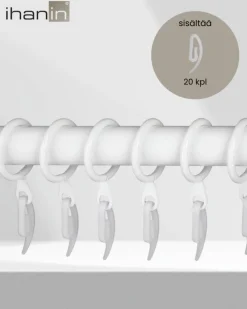 rypytysnauhakoukku valkoinen 20 kpl*Ihanin Sale