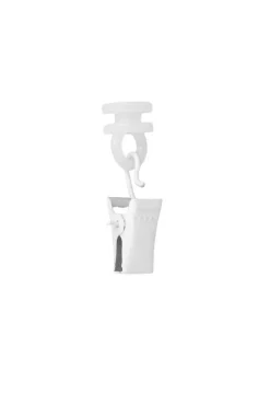 Ihanin verhokiskon pyöröliuku nipistimellä valkoinen 20 kpl