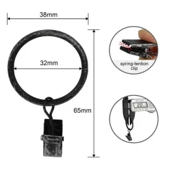 Hot Ihanin verhorenkaat nipistimellä 10 kpl mustakulta