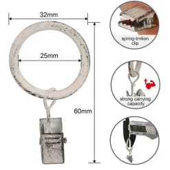 New Ihanin verhorenkaat nipistimellä 25/32 mm valkokulta