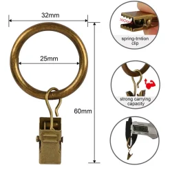 New Ihanin verhorenkaat nipistimellä 25/32 mm antiikkimessinki