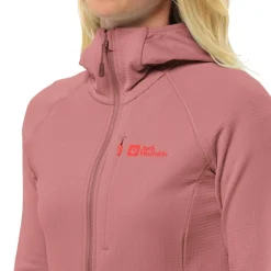 Discount Jack Wolfskin fleece Kolbenberg hooded fz W J0127 Mineral red