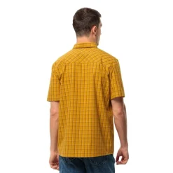 New Jack Wolfskin ruutupaita Hot Springs M 8974 Curry check