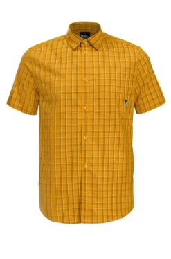 New Jack Wolfskin ruutupaita Hot Springs M 8974 Curry check