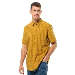 New Jack Wolfskin ruutupaita Hot Springs M 8974 Curry check
