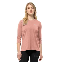 Online Jack Wolfskin t-paita 3/4 Crosstrail W 2919 Rose dawn