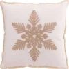 Koristetyyny Snoflake 45x45 cm valkoinen/beige
