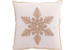 Koristetyyny Snoflake 45x45 cm valkoinen/beige