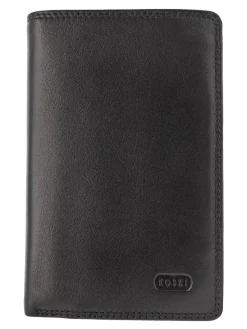 Outlet Koski Pystymallinen nahkalompakko Musta