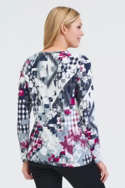 Best Lea H paita Fuschl Valkoinen / Musta / Lila