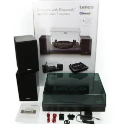 Clearance Lenco vinyylilevysoitin + kaiuttimet LS-300  musta