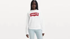 Discount Levi's collegepaita Everyday Crew Batwing White 0025 Batwing white