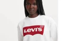 Discount Levi's collegepaita Everyday Crew Batwing White 0025 Batwing white