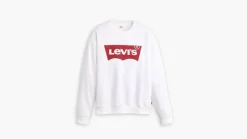 Discount Levi's collegepaita Everyday Crew Batwing White 0025 Batwing white
