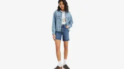 Levi's farkkushortsit Ribcage Bermuda Short 0001 Basic farkkusininen