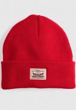 Hot Levi's pipo Backpatch Beanie 0019 Ribbon Red