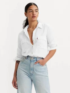 Levi's pusero Doreen Utility Shirt 0006 Valkoinen