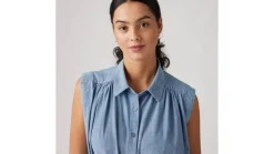 Discount Levi's pusero Gracen Comm sl blouse 0000 Vaaleansininen