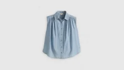 Discount Levi's pusero Gracen Comm sl blouse 0000 Vaaleansininen