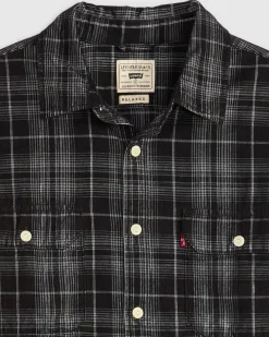 Levi's samettipaita Jackson Worker Corduroy Overshirt 0280 Huxley Plaid Jet Black