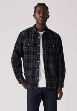 Levi's samettipaita Jackson Worker Corduroy Overshirt 0280 Huxley Plaid Jet Black