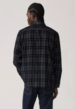 Levi's samettipaita Jackson Worker Corduroy Overshirt 0280 Huxley Plaid Jet Black