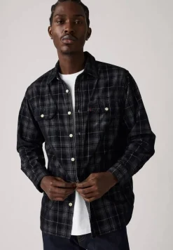 Levi's samettipaita Jackson Worker Corduroy Overshirt 0280 Huxley Plaid Jet Black
